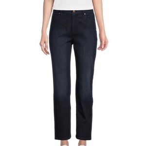 Eileen Fisher Organic Cotton Stretch Straight Ankle Jeans Sz12